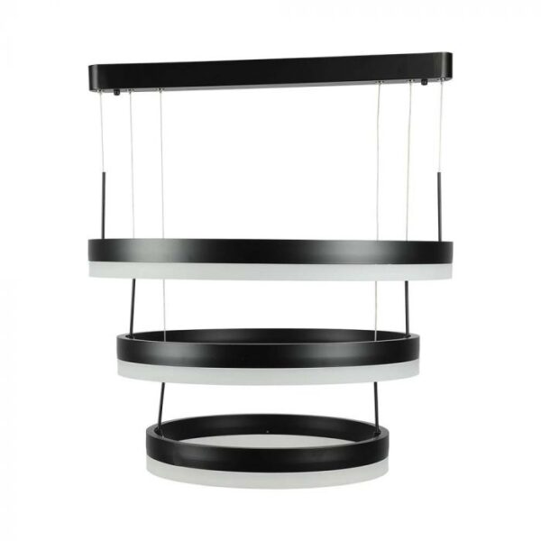 86W LED pakabinamas šviestuvas, juodas, 3000K, dimeriuojamas
