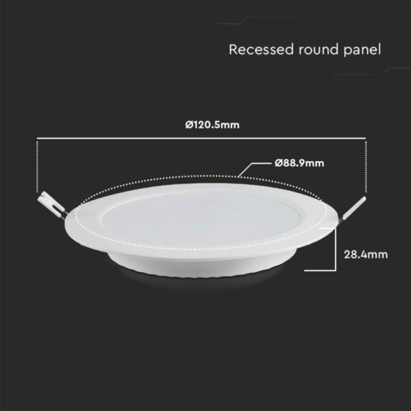 6W LED įleidžiama panelė, balta, 4000K - Image 3
