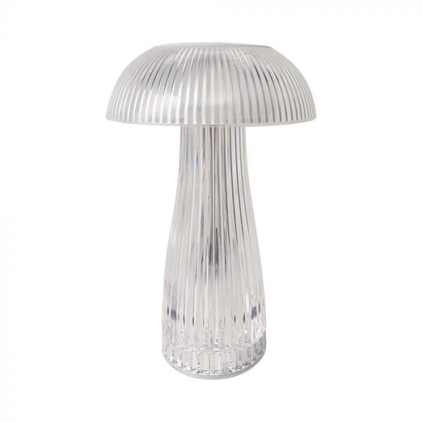 1W LED įkraunamas stalinis šviestuvas, skaidrus, 3000/6000K, dimeriuojamas