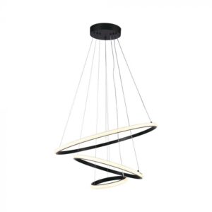 32W LED pakabinamas šviestuvas, juodu korpusu, 3000K