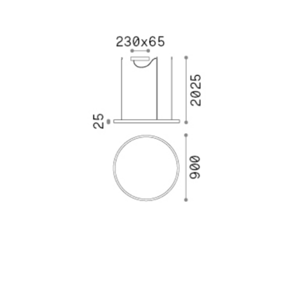 55W LED pakabinamas šviestuvas ORACLE SLIM, juodas, 4000K - Image 3
