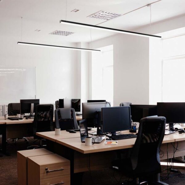 40W LED linijinis šviestuvas, juodas, 6500K - Image 2