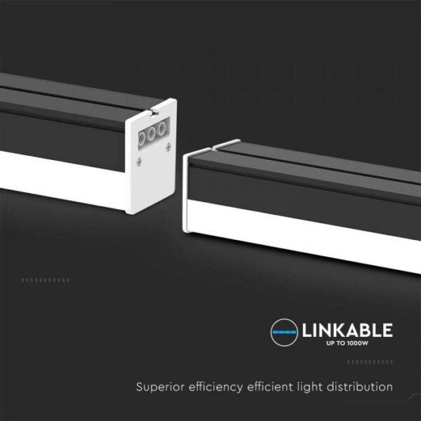 40W LED linijinis šviestuvas, juodas, 6500K - Image 5