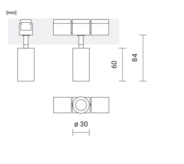 11W LED akcentinis šviestuvas į magnetines sistemas INSIGHT R, baltas, 3000K