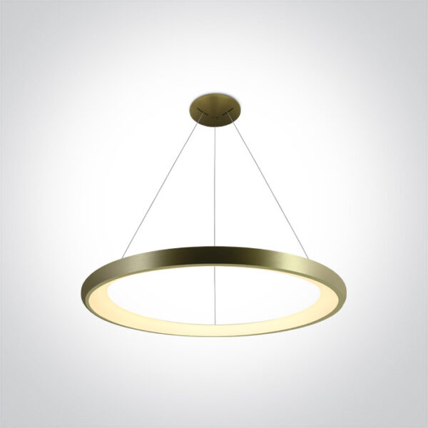 50W LED pakabinamas šviestuvas, šlifuoto žalvario sp., 3000K, IP20