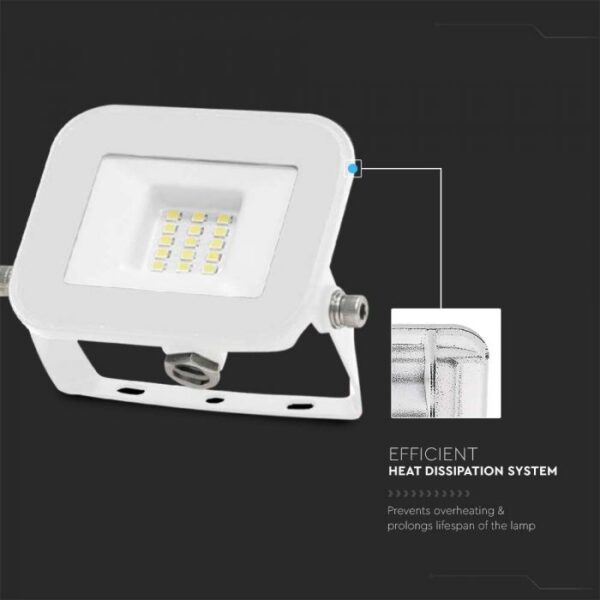 10W LED prožektorius PRO-S, baltas, 3000K, SAMSUNG CHIP - Image 4