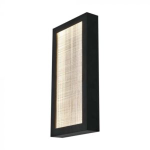 20W LED sieninis šviestuvas, juodas, 3000K, IP65