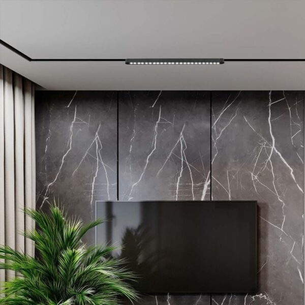 22W LED šviestuvas į magnetinius bėgelius ULTRA THIN, juodas, 6400K - Image 3