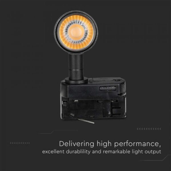 7W LED šviestuvas į 3 fazių bėgelius, juodas, 4000K, SAMSUNG LED chip - Image 4