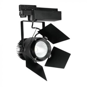 33W LED šviestuvas į 3 fazių bėgelius, juodas, 3000K, SAMSUNG LED chip