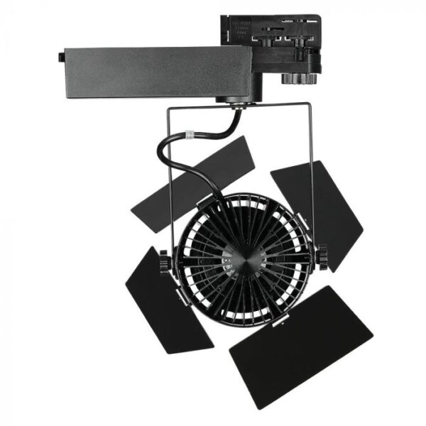 33W LED šviestuvas į 3 fazių bėgelius, juodas, 4000K, SAMSUNG LED chip - Image 3