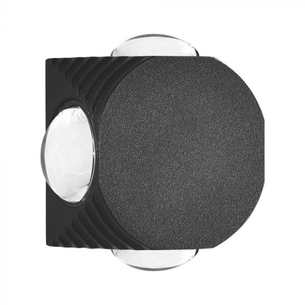 4W LED sieninis šviestuvas, juodas, 4000K, IP54