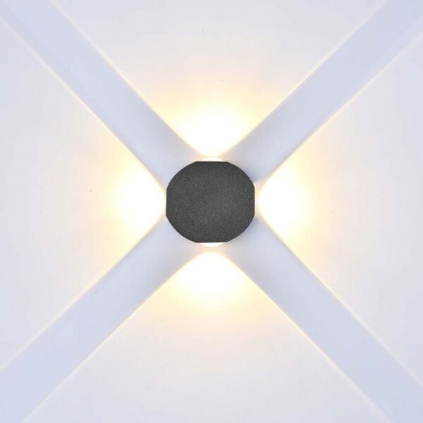 4W LED sieninis šviestuvas, juodas, 4000K, IP54 - Image 2