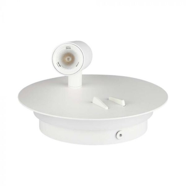 9W LED sieninis šviestuvas, baltas, 3000K