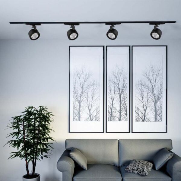 30W LED šviestuvas į bėgelius, juodas, 3000/4000/6400K - Image 2