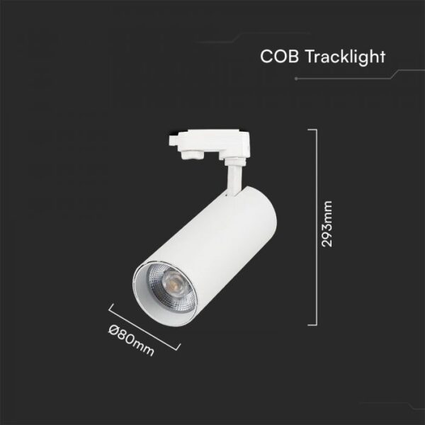 40W LED šviestuvas į bėgelius, baltas, 3000/4000/6400K - Image 3