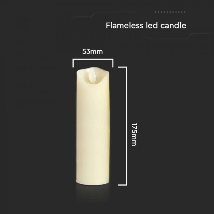 LED stalo šviestuvas - žvakė, 53x175mm, 2700K, su baterija - Image 3