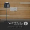 1,5W LED įkraunamas stalo šviestuvas, juodas, 3000-6000K, dimeriuojamas - Image 4