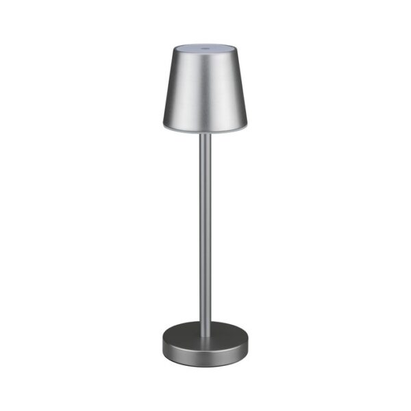 3W LED įkraunamas stalo šviestuvas, pilkas, 3000K, dimeriuojamas