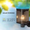 2,5W LED sieninis lauko šviestuvas su saulės baterija ir judesio davikliu, juodas, 3000K, IP54 - Image 5