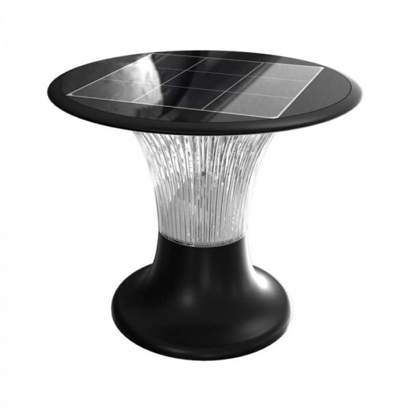 15W LED pastatomas lauko šviestuvas su saulės baterija ir judesio davikliu, juodas, 4000/6000K, IP65