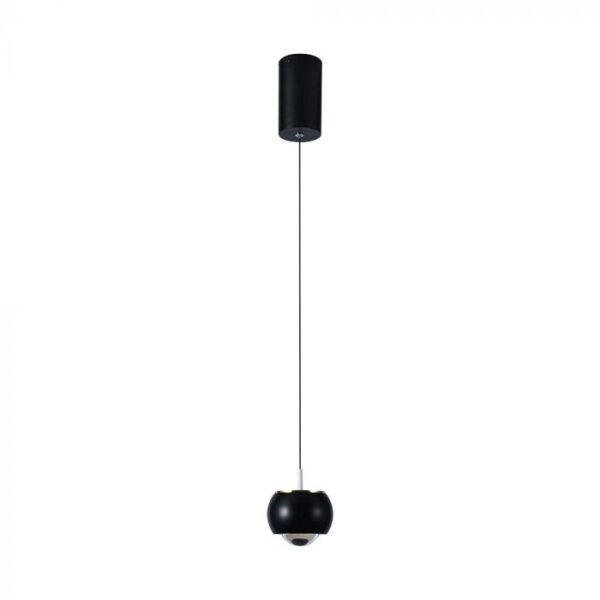9W LED pakabinamas šviestuvas, juodas, 3000K