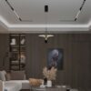 9W LED pakabinamas šviestuvas, juodos/aukso sp., 3000K - Image 2