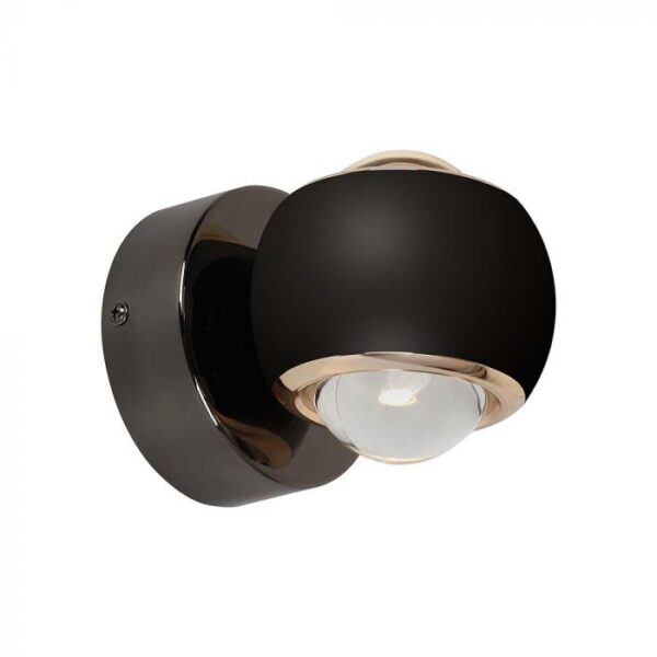 10W LED sieninis šviestuvas, juodas, 3000K, šviečia į viršų ir į apačią
