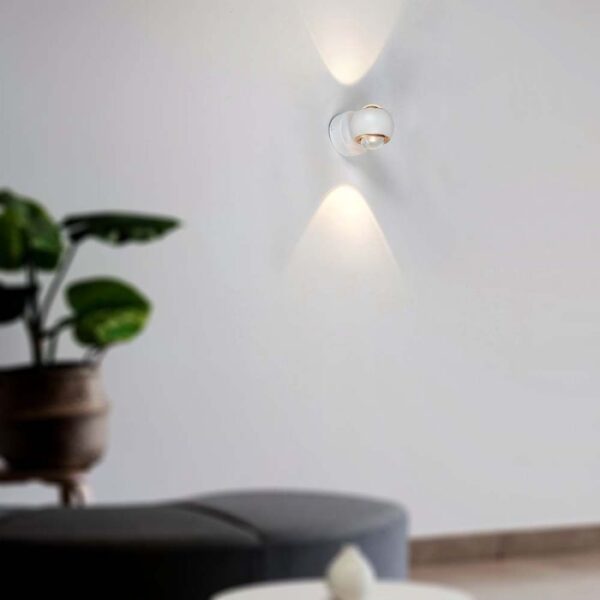 10W LED sieninis šviestuvas, baltas, 3000K, šviečia į viršų ir į apačią - Image 2
