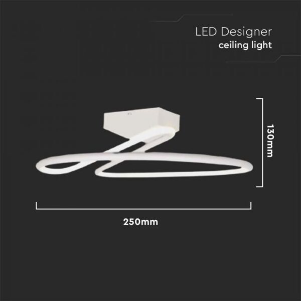 20W LED paviršinis šviestuvas, baltas, 4000K - Image 3