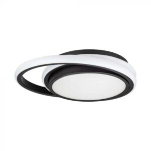24W LED paviršinis šviestuvas, juodas, 4000K