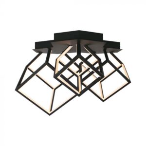 46W LED paviršinis šviestuvas, juodas, 3000K, dimeriuojamas