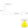 25W LED šviestuvas į magnetines sistemas ONELIGHT MAXI, juodas, 3000K, DALI - Image 3