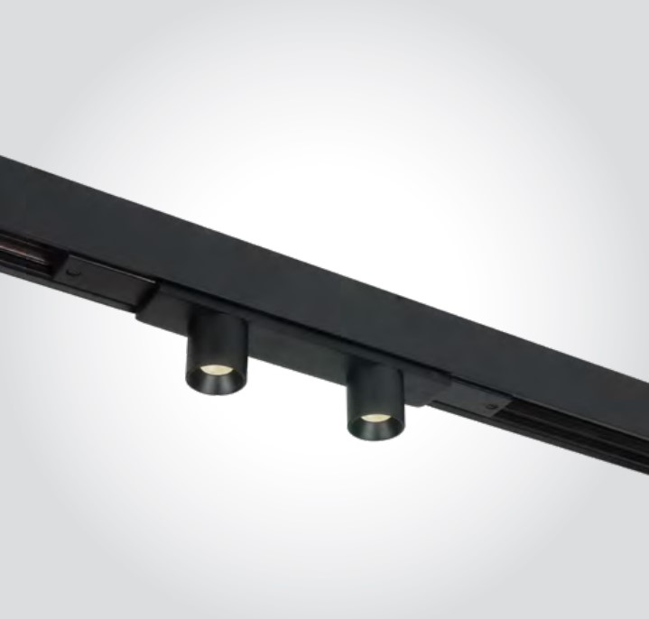 2x2W LED šviestuvas į magnetines sistemas ONELIGHT MINI/MIDI, juodas, 3000K, 42128A/B/W