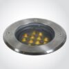 12x1,5W LED įleidžiamas į žemę lauko šviestuvas, plieno sp., 3000K, IP67, reguliuojamas šviesos kampas