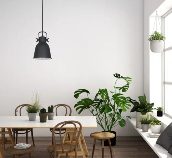 Pakabinamas šviestuvas LAVARE, E27, juodas - Image 2