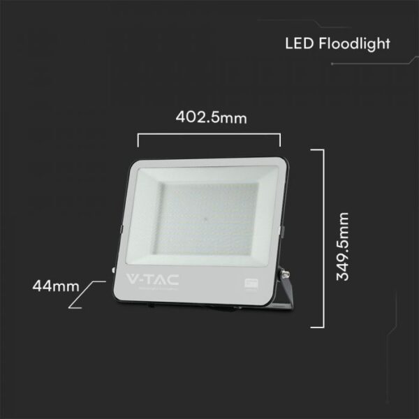 200W LED prožektorius, juodu korpusu, 6500K, SAMSUNG CHIP - Image 3