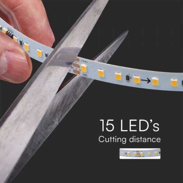 10W/m LED juosta, 120LED/m, 24V, 6500K, 10m ritė, su "bėgančios" šviesos efektu - Image 3