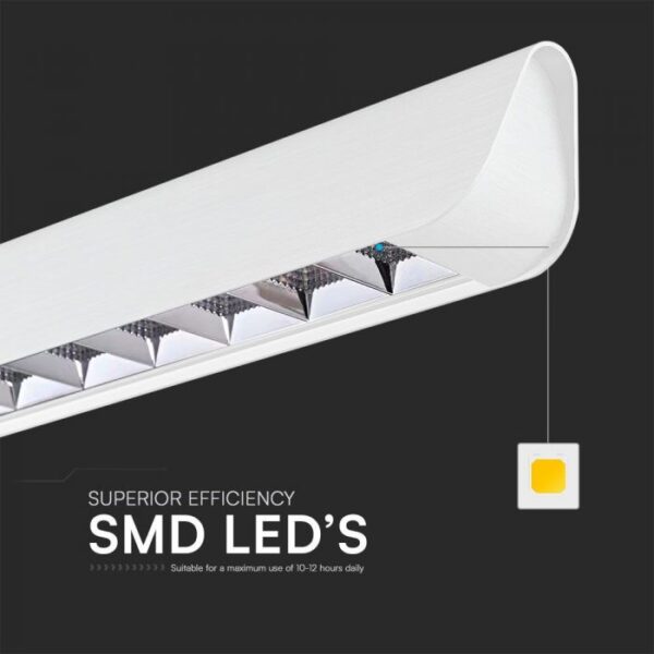 36W LED pakabinamas linijinis šviestuvas, baltas, 3000/4000/6400K - Image 4