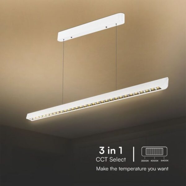 36W LED pakabinamas linijinis šviestuvas, baltas, 3000/4000/6400K - Image 5