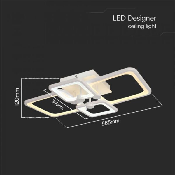 70W LED paviršinis šviestuvas, baltas, 3000-6000K, dimeriuojamas - Image 3