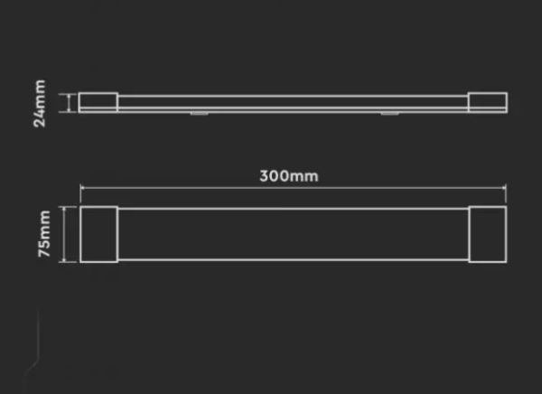 10W LED linijinis šviestuvas V-TAC, 30cm, baltas, 3000K - Image 2