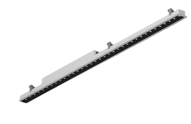 25,5W LED linijinis įleidžiamas šviestuvas X-LINE SLIM RECESSED, juodas, 4000K, IP40, DALI