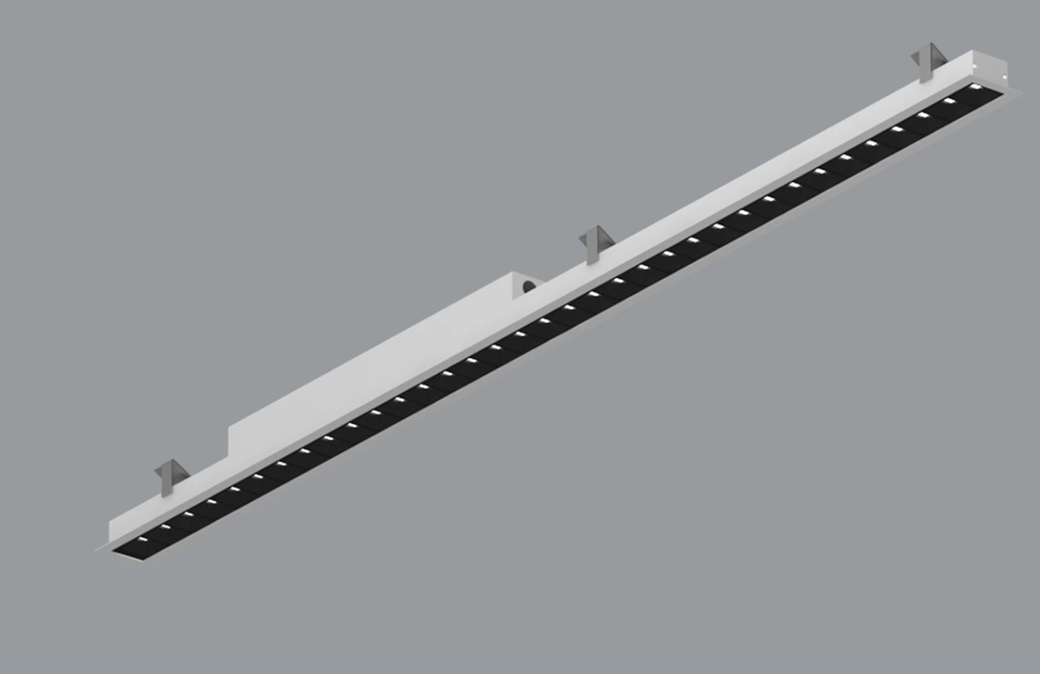 25,5W LED linijinis įleidžiamas šviestuvas X-LINE SLIM RECESSED, juodas, 4000K, IP40, DALI - Image 2