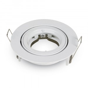 GU10 lemputės rėmelis V-TAC, apvalus, baltas, Φ95 x 32 mm