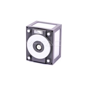 12W LED sieninis šviestuvas, juodu korpusu, IP65, 6400K