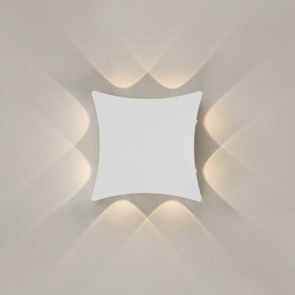 1W LED sieninis fasado šviestuvas PENSA, baltas - Image 2