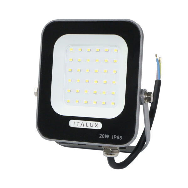 20W LED prožektorius KORTA, pilkas, 4000K