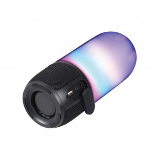 6W Bluetooth kolonėlė su LED šviesomis, juodas, USB ir TF vieta, DC:5V