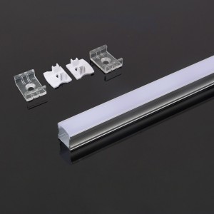 LED juostos profilis V-TAC, aliuminis, 2000x17.2x15.5mm, baltos spalvos.